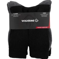 6-PK Cotton Comfort Steel-Toe Crew Sock