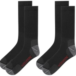 2-PK Safety-Toe Moisture-Wicking Crew Sock