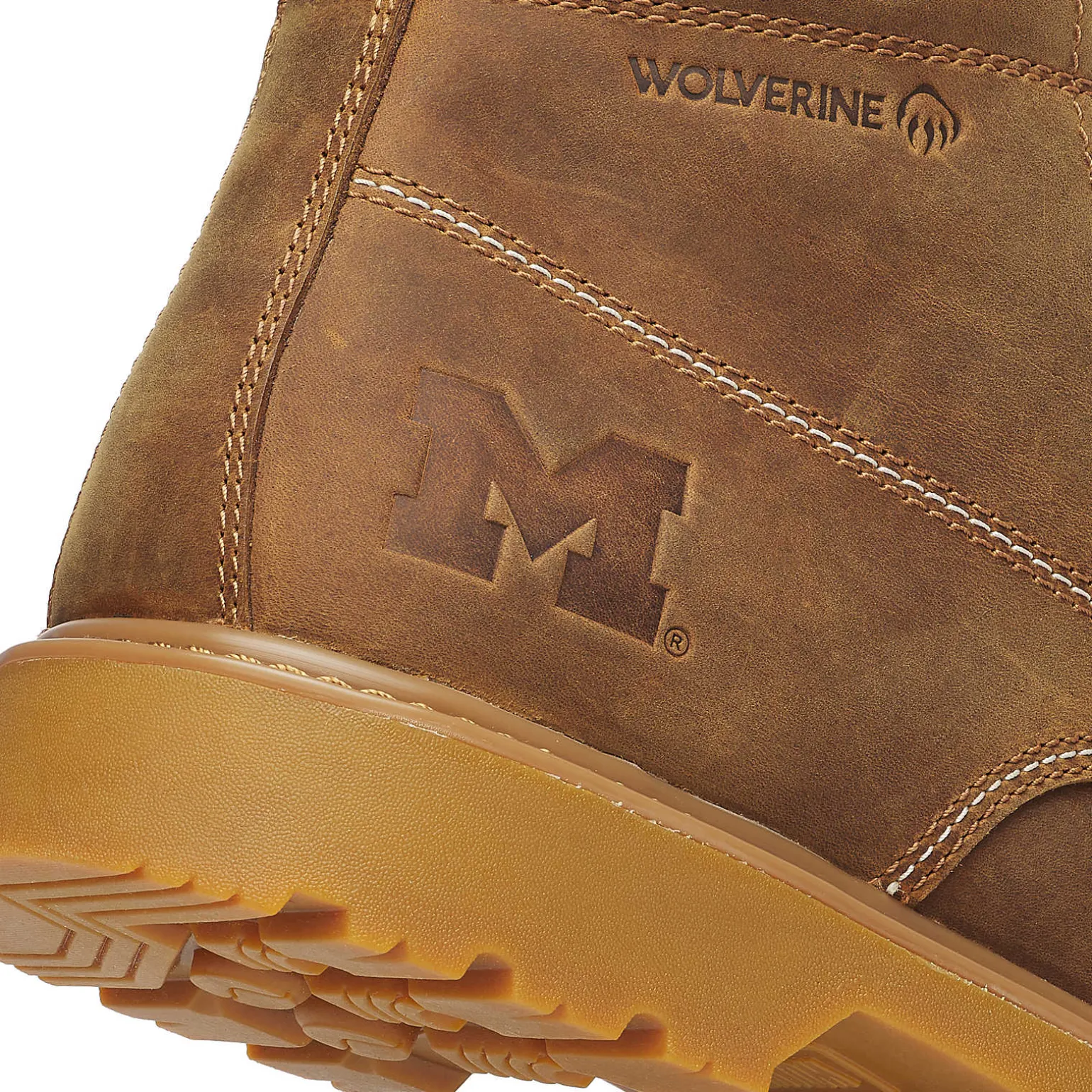 Wolverine X Valiant University Of Michigan Floorhand Moc Toe Work Boot