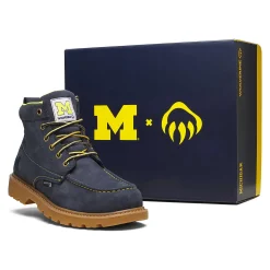 Wolverine X Valiant University Of Michigan Floorhand Moc Toe Work Boot