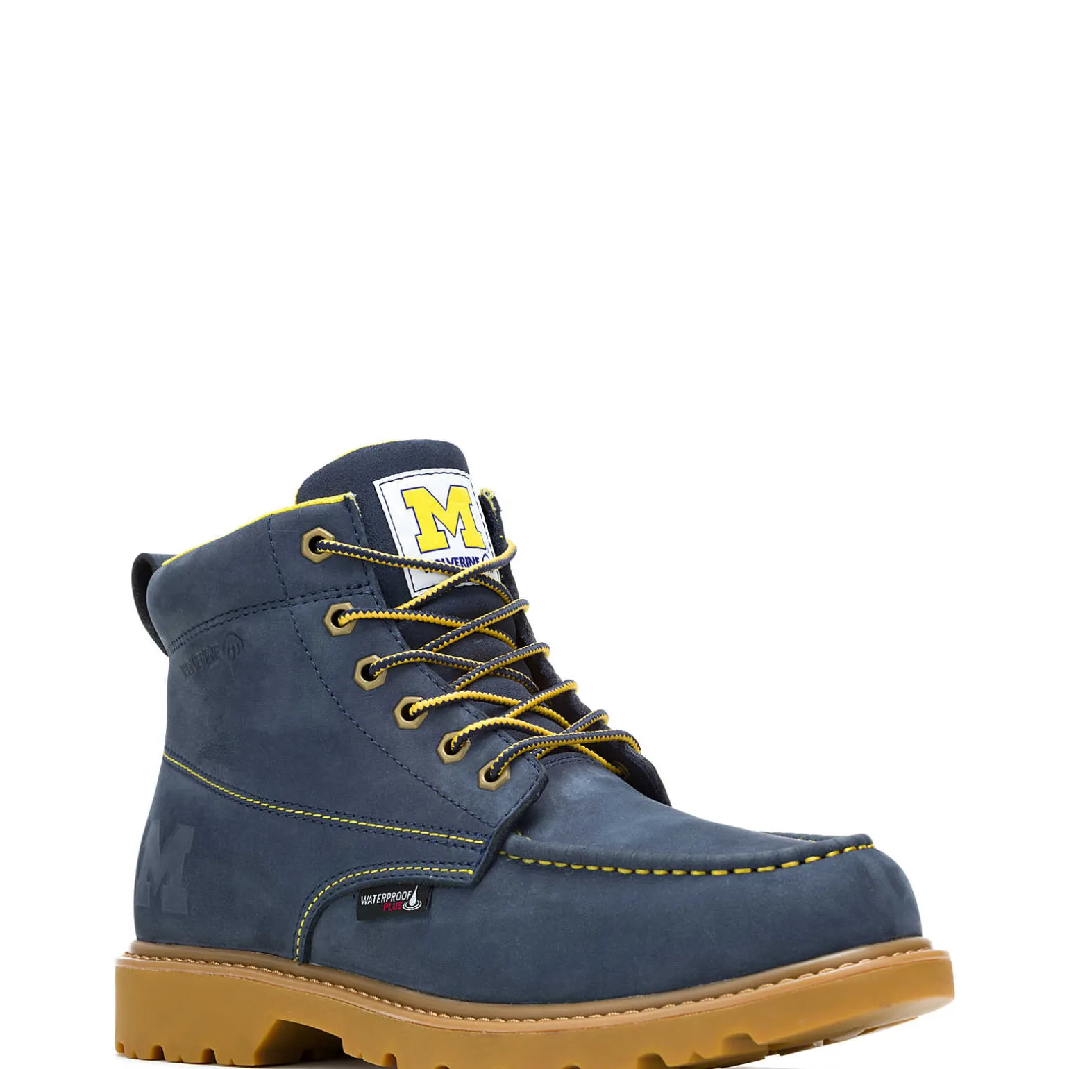 Wolverine X Valiant University Of Michigan Floorhand Moc Toe Work Boot